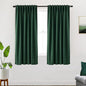 SHINELAND Hunter Green Light Blocking Black Out Curtains, 63" L Back Tab Rod Pocket Blackout Drapes for Bedroom Living Room, Dark Emerald - color: Emerald Green, size: 52"W x 63"L (Pack of 2)