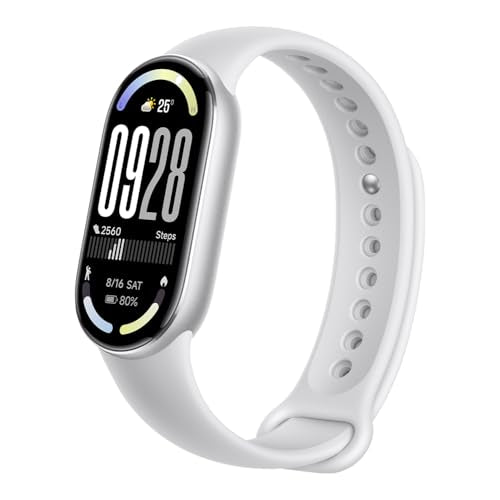 XIAOMI Mi Smart Band 10 (2025) Global Version - 1.72" AMOLED Display | 21 Days Battery Life | Touchscreen, Multi-Sport Tracker, Activity Tracker, Heart Rate Monitor | BT5.4 - (Glacier Silver) - color: Glacier Silver