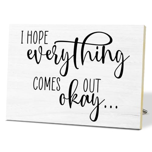 F485 Wooden Bathroom Sign for Toilet Decor - Funny Art for Home Office - color: Everything