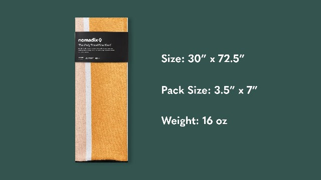 Nomadix Original Towel - Perfect for Beach, Pool, Travel, Camping, Yoga - Made with Recycled Materials - Super Absorbent - Sand Resistant - Classic Cabana Black - 72.5x30 - color: Black