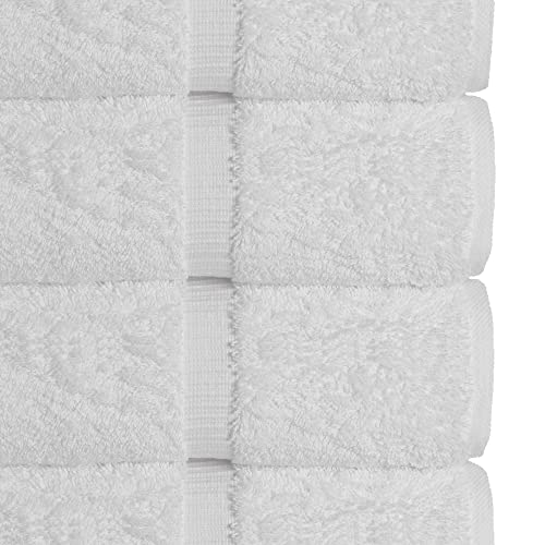 Chakir Turkish Linens 4 Piece Extra Large Bath Towels, 100% Cotton Luxury Turkish Towels for Bathroom, Soft Absorbent Bath Towels, 30 x 60 Inches, White - color: White