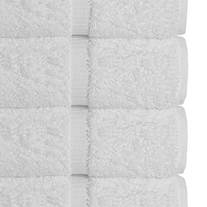 Chakir Turkish Linens 4 Piece Extra Large Bath Towels, 100% Cotton Luxury Turkish Towels for Bathroom, Soft Absorbent Bath Towels, 30 x 60 Inches, White - color: White