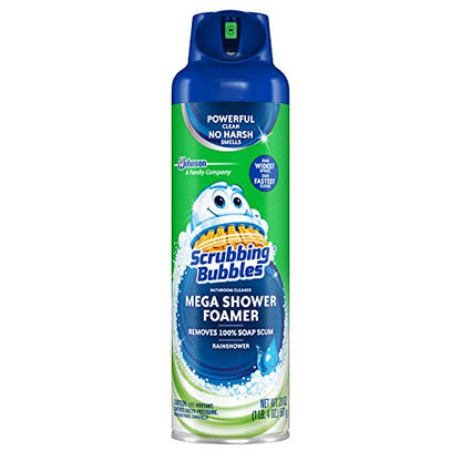 Scrubbing Bubbles Mega Bathroom and Shower Foamer Aerosol, Rainshower Scent, 20oz - size: 20 Ounce (Pack of 1)