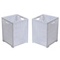 Eslite 42L Collapsible Plastic Laundry Baskets,Foldable Laundry Hamper,Pack of 2 (White) - color: White
