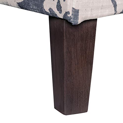 HomePop 36" Storage Ottoman Bench with Hinged Lid - Slate Damask - color: Slate Damask
