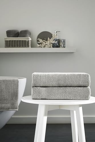 Ozdilek 2-Piece Bath Towels, 27x54 100% Turkish Cotton, Luxury Quick Dry, Extra Large, Fade-Resistant, Eco-Friendly, Spa Towel, Comfortable (Light Brown) - color: Light Brown