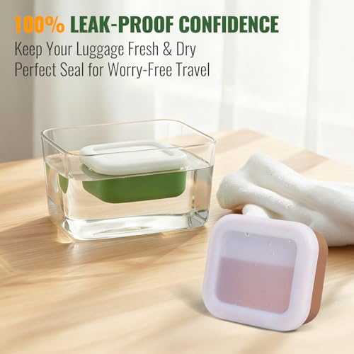 AIMAIAIMAI Shampoo Bar Travel Case Compatible with Kitsch, Leakproof Silicone Small Travel Soap Case with Draining Pad, Portable Soap Container for Gym & Camping, 1 Pack (Mocha Brown) - color: Mocha Brown
