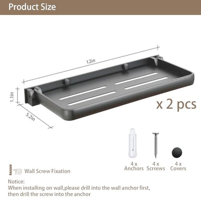 RV Aluminum Foldabling Shelf-Hidden,Small Folding Wall Shelves for Bathroom,VR,Campers,Kitchen.90°Folding Shelves for Room Wall,Waterproof and Space-Saving Foldable Shelf for Bathroom (2)