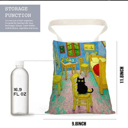 Black Cat Car Trash Bag, Car Trash Bag Hanging, Funny Waterproof Cars Back Seat Hanging Organizer and Storage Trash Bags for Vehicle Travelling Camping - color: Cat10