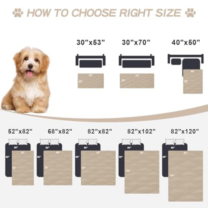 Smiry Waterproof Dog Bed Cover Blanket 82x120, Soft Reversible Pet Blanket, Washable Leakproof Cats Dogs Couch Cover for Sofa, Couch, Furniture, Taupe/Beige - color: Taupe/Beige, size: 82x120 Inch