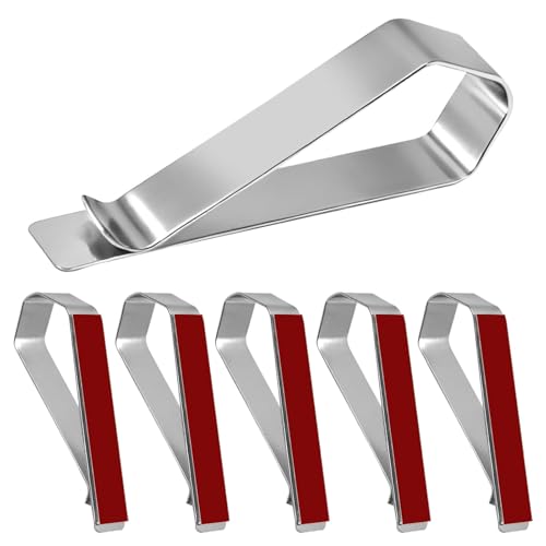 HINGTAI 6Pcs Car Sun Visor Photo Frames, Strong Hold Visor Clips for Cars DIY Sunshade Photo Frame Clip, Not Easy to Damage Stainless Steel Accessory for Car, Home & Office - color: 6Pcs-red glue