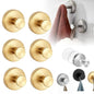 2025 Upgraded No-Drill Hooks, Suction Cup Hooks, Stainless Steel Suction Cup for Shower, Bathroom, Hanging Towels, Mounting on Glass Shower Doors, Tile, Mirrors (Gold 6PCS) - color: Gold 6PCS