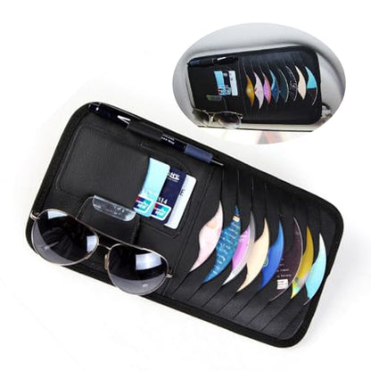 1 Pcs Black Car Sun Visor CD Holder, Universal Fit, Fits Most Cars, SUVs, and Trucks - color: Black
