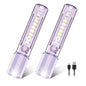 VAVOFO Purple LED EDC Flashlight - USB-C Rechargeable, Waterproof, Zoom Focus, 3 Modes, Red & Blue Emergency Strobe - Best for Outdoor, Tactical, and Survival Use - color: Pink