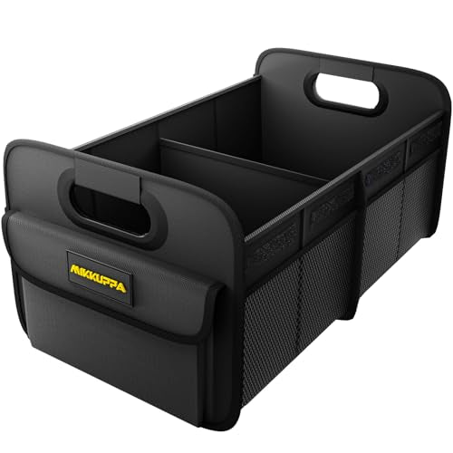 MIKKUPPA Car Trunk Organizer - 70L Collapsible Trunk Organizer for Groceries, Car Storage Organizers for SUV Auto Truck Van with Non Slip Bottom (Black) - color: Black, size: Medium