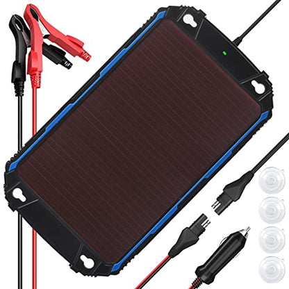 SUNER POWER Waterproof 5W 12V Solar Battery Charger & Maintainer Pro, Built-in UltraSmart MPPT Charge Controller, 5 Watt Solar Panel Trickle Charging Kits for Car Automotive Boat Marine RV Trailer - size: BC-5W Pro