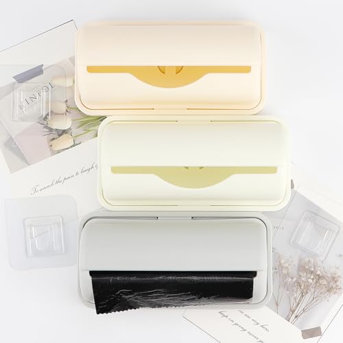 3Pcs Plastic Bags Storage Box Garbage Bag Container Wall Hanging Trash Bag Holder Rubbish Pouch Organizer Wall Adhesive Mount Plastic Bag Collection Box