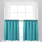 Valea Home Waffle Weave Textured Bathroom Window Curtains Water Repellent Window Covering Half Window Curtains Kitchen Tiers 24 inch Length, Turquoise, Set of 2 - color: Turquoise, size: 36"W x 24"L (Pack of 2)