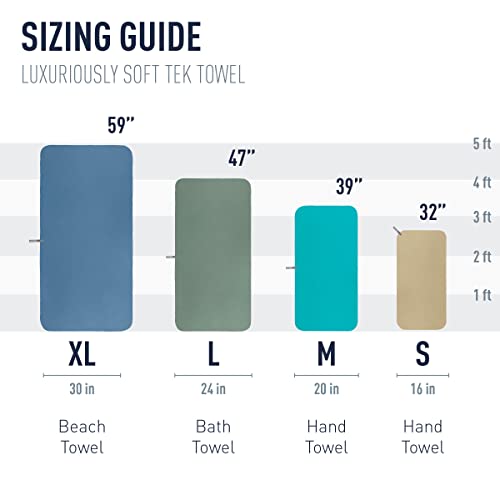 Sea to Summit Tek Towel, Plush Camping and Travel Towel - color: Sage Green, style: Medium