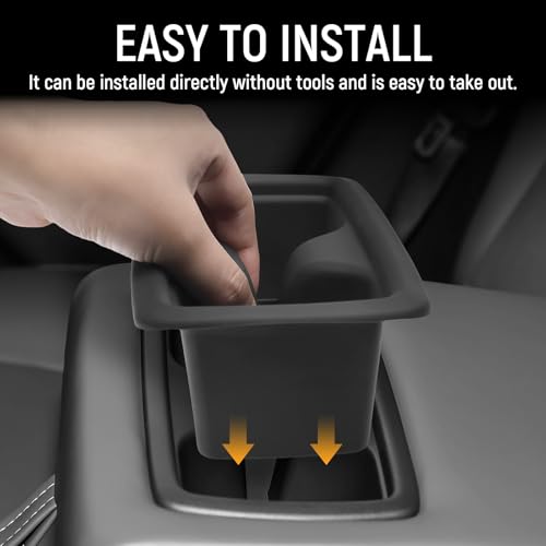 Rear Cup Holder Compatible with Toyota 2026 RAV4 LE SE XLE XSE Limited Hybrid Accessories Silicone Material Insert Center Console Organizer - color: for Toyota 2026 RAV4 (Rear)