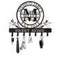 Dyoart Personalized Key Holder for Wall, Custom Family Name Metal Wall Key Hanger, Key Hooks with Monogram Design, Key Rack Holder Wall Mount for Living Room Bedroom, Anniversary Couple Gift - color: 04 Monogram