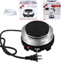 Artilife 500W Mini Electric Hot Plate - Moka Pot Special, 110V Compact RV Camping Stove, 4" Cast Iron Burner for Coffee, Low Wattage Portable (Silver)