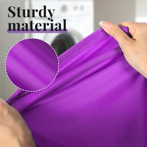 Woanger 12 Pack 28 x 45 Inch Extra Large Laundry Bags Bulk Washable Travel Laundry Bag with Drawstring Closure Large Dirty Clothes Organizer for College Dorm Home Hotel Camping(Purple) - color: Purple