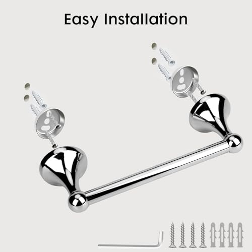 Antique Hand Towel Holder Chrome for Bathroom,Towel Bar 9-Inch,Bathroom Accessories Towel Rack, Wall Mounted,Towel Hanger,Towel Ring for Bathroom - color: Chrome