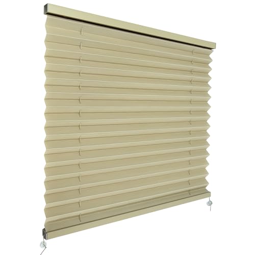 Asooll RV Shades, 26" W x 24" L, UV Blocking, Cappuccino, Polyester Blend, Manual Adjustment, Bedroom & Bathroom