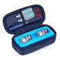 YOUSHARES Insulin Vials Cooler Travel Case - TSA Approved Diabetic Med & peptide Vial Cooling Bag with Protective Ice Brick, Refrigerated Diabetes Supplies Organizer, Small Bottle Carrying Storage - color: 01_Navy Blue