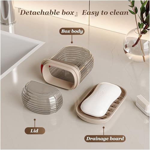 Travel Soap Case, Leakproof Soap Holder with Lid, Portable Bar Soap Holder for Traveling, Ideal for Bar Soap Storage During Travel, Camping, Gym - size: Small