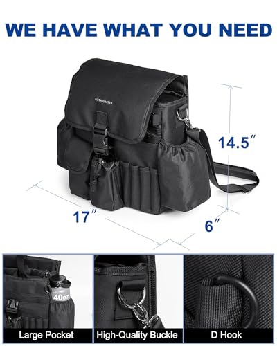 FifthQuarter Car Organizer Front Seat: Portable Large Capacity Car Organizers and Storage With Laptop Storage Adjustable Strap Seat Organizer Universal For Police | Driver | Office | Travel | Truck