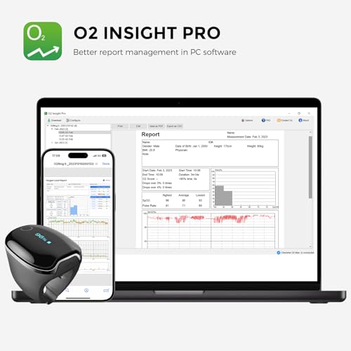 Wellue O2Ring-S Oxygen Monitor for Small Fingers | Rechargeable Pulse Oximeter, Continuous Blood Oxygen & Pulse Rate Tracking with Vibration Reminder | 24 hrs Battery Life, 4 * 10 Hours Data Storage - size: Small