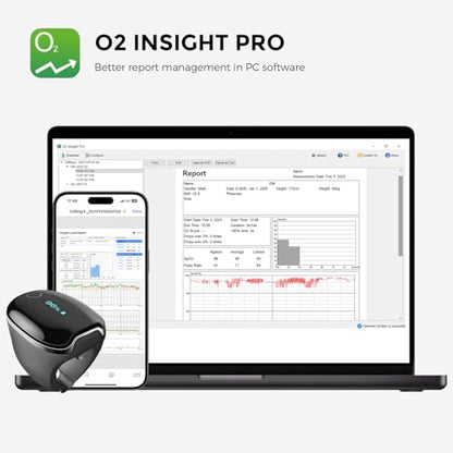 Wellue O2Ring-S Oxygen Monitor for Small Fingers | Rechargeable Pulse Oximeter, Continuous Blood Oxygen & Pulse Rate Tracking with Vibration Reminder | 24 hrs Battery Life, 4 * 10 Hours Data Storage - size: Small