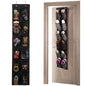 GOMAJI 12 Large Pockets Over The Door Hanging Shoe Organizer, Black - color: Black