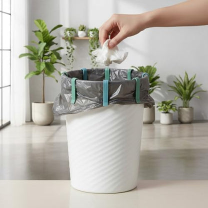 Xthrotsenk 20Pcs Trash Bag Clips for Trash Can Garbage Bag Clips Anti-Slip Trash Can Clip to Hold Bags in Place for Family Kitchen Hotel Restaurant Garbage Bins (Blue and Green)