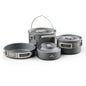 Naturehike Camping Cookware Set Mess Kit for Backpacking Gear, Camp Cooking Set, Camping Pots and Pans Set for Outdoor Backpacking Camping Hiking Picnic - color: 4-7 People