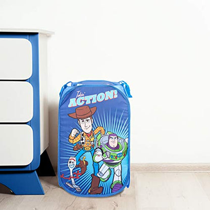 Jay Franco Disney Pixar Toy Story Pop Up Hamper - Mesh Laundry Basket/Bag with Durable Handles - Features Woody, Buzz Lightyear & Forky (Official Disney Product) - color: Toy Story