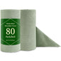 Jessy Home 80 Pack Microfiber Cleaning Cloth Roll Reusable Paper Towels 12"x12" Tear Away Cloth, Microfiber Towels for Cars, Wash Cloths, Lint Free Rags for House, Kitchen,Window,Cleaning Supplies - color: Turquoise