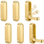 6PCS Foldable Wall Hooks, Zinc Alloy Flip Down Hooks, Retractable Wall Hooks for Bathroom, Entryway, Hanging Coats Hats Bags Keys (Gold) - color: Gold, size: 6 Hooks
