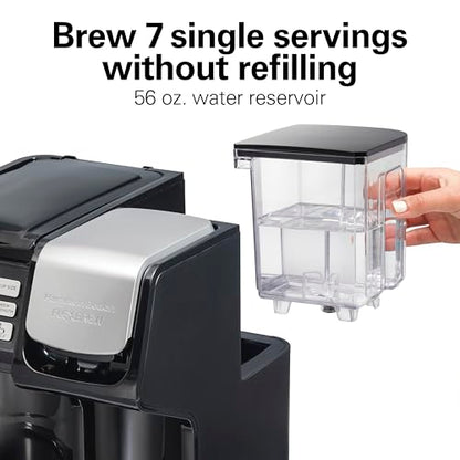 Hamilton Beach FlexBrew Trio 2-Way Coffee Maker, Compatible with K-Cup Pods or Grounds, Combo, Single Serve & Full 12c Pot, Black - Fast Brewing (49902JN) - color: Black, Fast Brewing, New for 2026