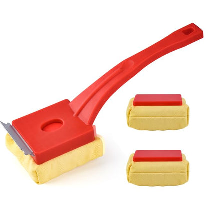 Grill Brush Bristle-Free – Steam Cleaning – Includes 2 Extra Brush Head – Heavy-Duty Barbecue Scraper,Red - style: Classic Red with 2 Extra Brush Head