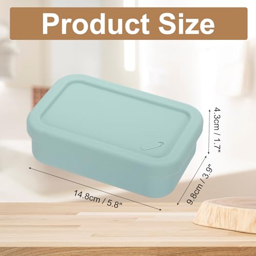 PATIKIL Leakproof Travel Soap Case, Silicone Travel Soap Container with Draining Layer Portable Bar Soap Holder for Bathroom Camping Gym, Green - color: Green