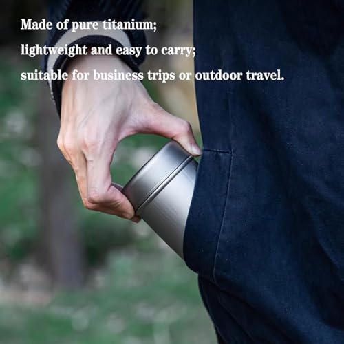 200ml Titanium Tea Canister Portable Travel Storage Box Lightweight Spice Jar Loose Leaf Coffee Herbs Small Capacity Carry-On Container Camping, Car, Outdoor RT1039T (1 pc)