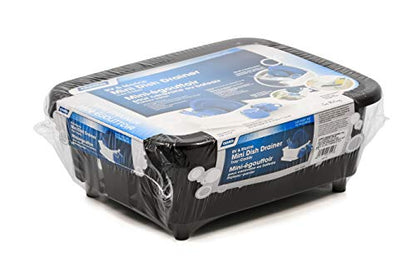 Camco RV Mini Dish Drainer & Tray - Features a Sloped Drain Tray Design, Heavy-Duty Construction - Ideal for Small Spaces, Apartments, Boats, and More -9.5"L x 11.7"W x 4.75"H - Black (43512) - size: One-Size
