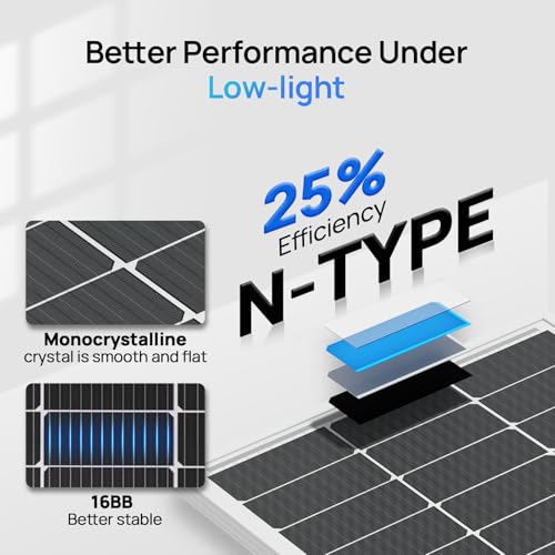 ECO-WORTHY 200 Watt Bifacial Solar Panel 2pcs 100 Watt Monocrystalline Solar Panel Module Off Grid PV Power for Home, Camping, Boat, Shed Farm, RV,12V/24V Battery - style: 100W Bifacial 2-Pack Solar Panel