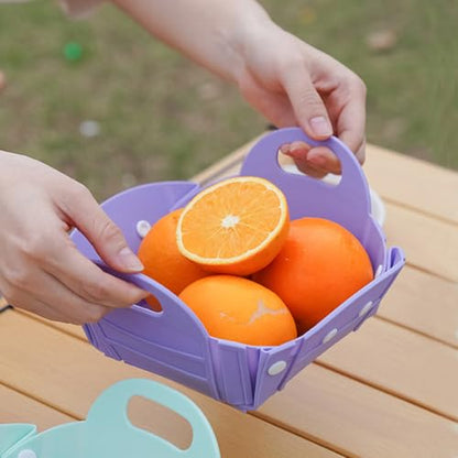 4 PCS Camping Bowl, Collapsible Silicone Bowl, Portable Camping Tableware Folding Picnic Bowl, Food Grade Material, Reusable,Space Saving,for Lunch Family Picnic