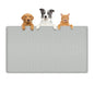 Silicone Cat & Dog Food Mat, 32" x 22" Large Pet Feeding Mat for Cats and Dogs Bowl, Pet Placemat for Food and Water with Raised Edge, Waterproof, Leakproof (Grey) - size: 32"x22"