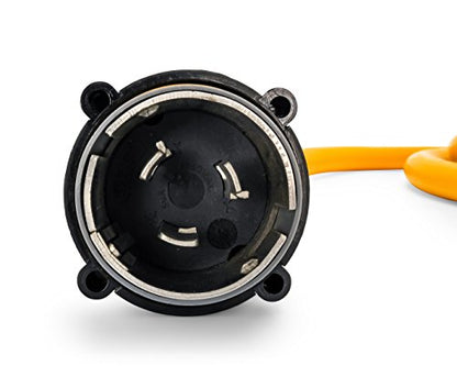 Camco PowerGrip 12-Foot Marine/Boat Extension Cord with 50M/50F Locking Adapters | Allows for Easy Boat Connection to Distant Power Outlets (55620) - size: 12', style: 50M Locking /50F Locking