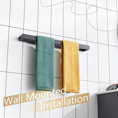 KOKOSIRI Towel Bar Matte Black Bath Towel Holder 20-Inch Kitchen Rack Stainless Steel for Bathroom Hardware Wall Mounted, 1 Pack B4008BK-L20 - color: Matte Black, size: 20-Inch